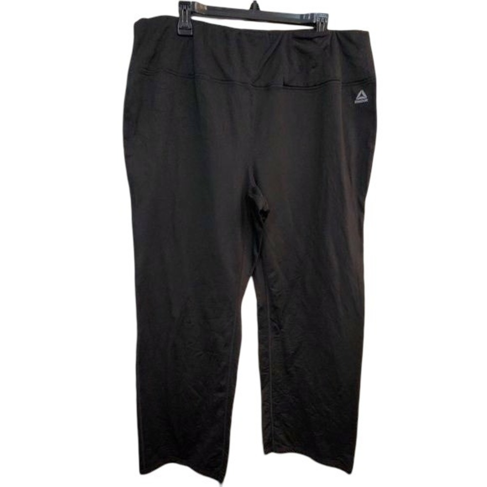 Reebok Black Athletic Pants Trousers Plus Size 2X Fleece Lined Cozy Warm